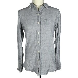 Birds of Paradis Travota Button Down Shirt Collared Striped 100% Cotton Size S